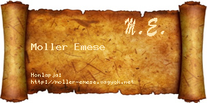 Moller Emese névjegykártya